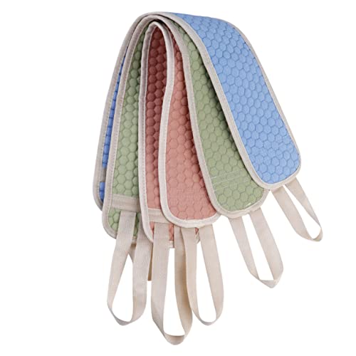 minkissy 3 Stück Doppelseitig Verdicktes Dekontaminations-schlamm-badetuch Mit Langem Streifen Zum Zurückziehen Des Bades Rückendusche Schrubber Körper Dual Einseitig Polyester Baumwolle von minkissy