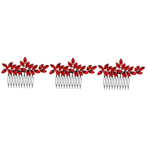 minkissy 3 Stück Eleganter Braut Haarkamm mit Strasssteinen Langlebiger Funkelnder Hochzeitsschmuck Zeitloses Design Modisches Accessoire für Braut und Hochzeitsfrisur von minkissy