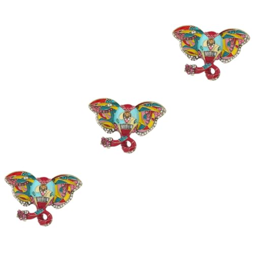 minkissy 3 Stück Emaille Brosche mit Glitzerstein für Frauen Vintage Anstecknadel zur Dekoration von Kleidung Taschen und für Elefantenliebhaber und Besondere Anlässe von minkissy