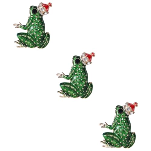 minkissy 3 Stück Frosch Brosche Cartoon Emaille Anstecknadel für Damen Legierung Frosch Dekorationspin für Kleidung und Rucksäcke von minkissy
