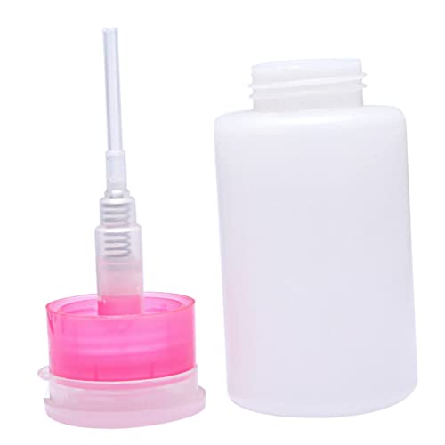 minkissy 3stücke Pumpflasche Für Nagellackentferner Verschließbar Kunststoffflasche Mit Druckpumpe Für Nagellackentferner Make-up-entferner Weiß Rosa von minkissy