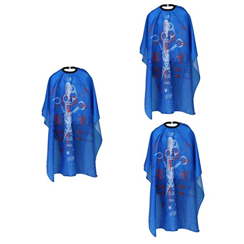 minkissy Kleid 3 Stück Haarfärbe-Schal-Werkzeuge Für Umhang Für Damen Schürze Damen-Set Küche Haar-Styling-Schürze Salon Haartuch Haarschnitt Umhang Mann Shampoo Stoff Blaue Jacke von minkissy