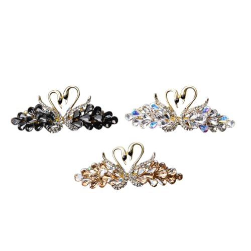 minkissy 3stücke Teiliges Eleganter - -haarspangen Mit Funkelnden Strasssteinen Für Hochzeiten Und Besondere Anlässe Dekorative Haarschmuck Für Und Mädchen Weiß Champagner von minkissy