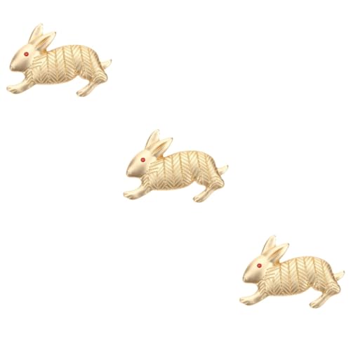 minkissy 3 Stück Kaninchen Brosche Anstecknadel für Damen Niedliche Tierbrosche mit Roten Augen für Kleidung Hüte Taschen Perfektes für Ostern Valentinstag Besondere Anlässe von minkissy