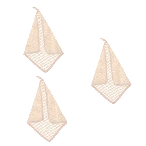 minkissy 3 Stück Körper Reinigung nass Peeling-Badehandschuhe Waschlappen-Peeling massagehandschuh massage handschuh badeschlappen Badeschrubber Badehandtücher Baumwolle (außer Polyester) von minkissy