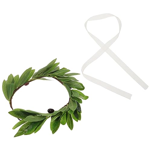 minkissy 3 Stk Hochzeit Haarkranz Künstliche Blattgirlande Floraler Haarkranz Grün Für Mädchen Florale Haarspangen Für Mädchen Kranz Aus Olivenblättern Männer Und Frauen Stirnband Fee von minkissy