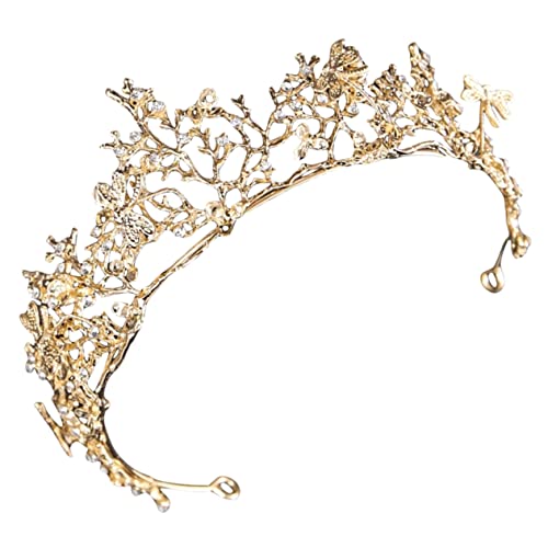 3st Krone Hochzeit Tiara Für Frauen Strass-kopfschmuck Retro-strass Kopfbedeckung Für Damen Frauen Geburtstag Tiara Mädchen Tiara Strassdekor Anmut Legierung Braut Zubehör von minkissy