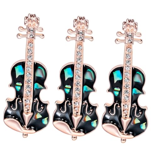 minkissy 3 Stück Lackierte Corsage -stifte Gitarre Musikinstrumente Brosche Geigenbrosche Pin Musikalische Reversbrosche Brosche Für Musikinstrumente Musikalische Brosche Legierung von minkissy