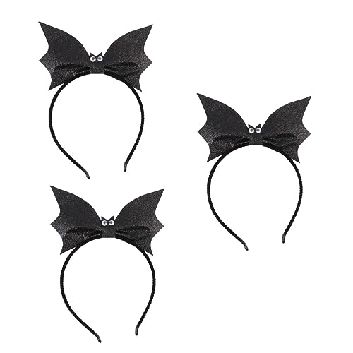 minkissy 3st Kopfschmuck Mit Katzenohren Kürbis Weihnachtshaarschmuck Fledermausohren Stirnband Rotes Fledermaus-stirnband Fledermaus Haarband Halloween Gelb Fräulein Schmücken Charmant von minkissy