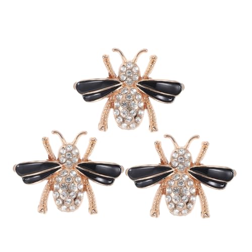 minkissy 3 Stück Metall Bienen Schuhclips Abnehmbare Schuhdekorationen Strass Schuhschnallen für Damen DIY Hochzeitsschuh Charms Vielseitige Schuh Accessoireverzierung von minkissy