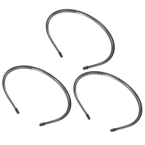 minkissy 3st Frühlingsstirnband Männer Gewellter Haarreifen Des Frühlings Herren Haarband Für Langes Haar Damen Sport Stirnbänder Zopf-haarband Haarschmuck Metall Langes Haarband Mädchen von minkissy