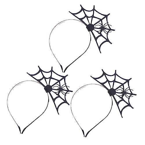 minkissy 3st Millionen Weihnachtsstirnbänder Halloween-spinnenkostüm Halloween-haarreifen Stirnbänder Für Damen Schwarz Spinnenkopfschmuck Spinnenhaarreifen Kind Haarteil Gotisch Vlies von minkissy