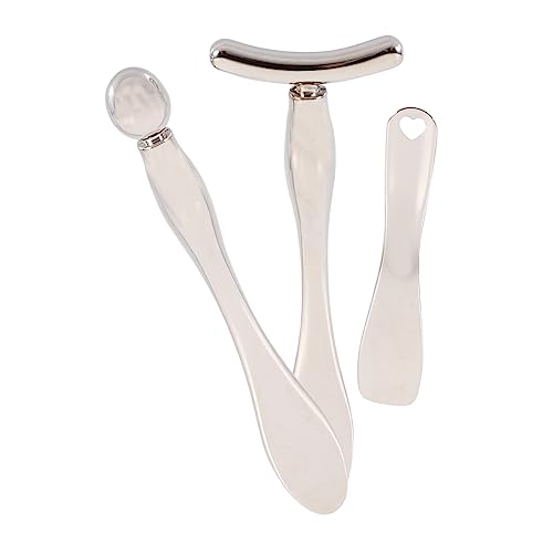 minkissy 3 Stück Multifunktionale Augenmassage Löffel Augencreme Spatel für Gesichtsmassage für Anwendung zu Hause Professionellen Kosmetiksalon Silberfarben minkissy 3 Stück Multifunktionale Augenmassage Löffel Augencreme Spatel für Gesichtsmassage für Anwendung zu Hause Professionellen Kosmetiksalon Silberfarben von minkissy