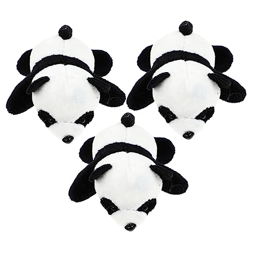 minkissy 3st Panda-haarnadel Weiches Spielzeug Panda-geschenke Haarspangen Für Tierohren Dekorativ Panda Haarschmuck Panda-kopf-zubehör Baby Flanell Japanisch Und Koreanisch Krawatte von minkissy