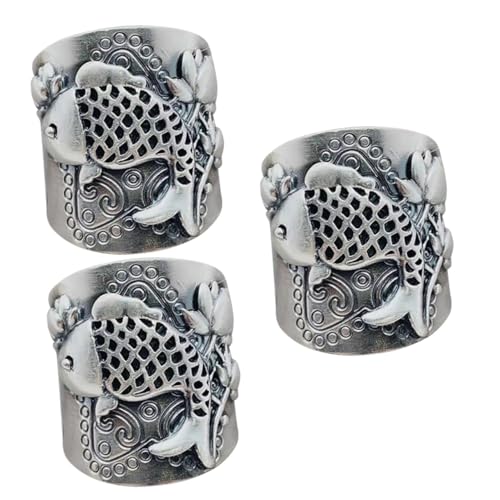 minkissy 3 Stück Retro Ring Damen Verstellbarer Lotusblüten Ring Chic für Frauen Leicht Strapazierfähig für Alltag Partys Hochzeiten von minkissy