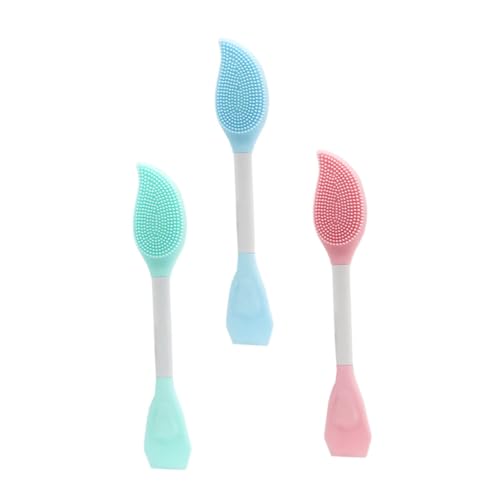 minkissy 3 Stück Silikon Gesichtswäscher Pads Gesichtsbürste Gesichtspad Gesichtsbürste Reinigung Lidschatten Gerät Lippenmasken Highlighter Make Up Rouge Hautpflege von minkissy