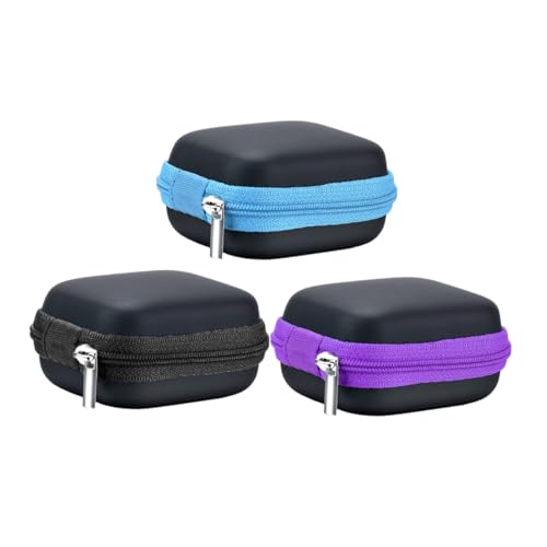 minkissy 3 Stück Teiliges Eva Hartschalen-Organizer für Rollerflaschen Ätherische Öle und Mini Parfumflaschen Robuster Tragbarer Reise-Essential Oil Carrying Case in Blau Violett Schwarz von minkissy