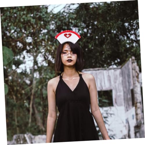 minkissy 3 Stück Teiliges Halloween Haarband Damen Rotes Spitzen Haarreifen Stirnband Modisch Bequem für Cosplay Party Fotoshooting von minkissy