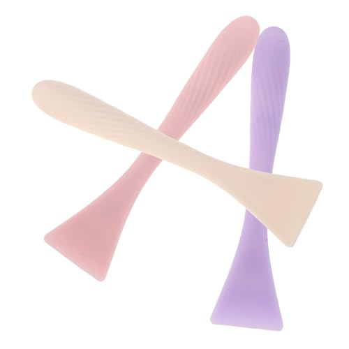 minkissy 3 Stück Teiliges Silikon Gesichtsmaske Pinsel Applikator Weich Flexibel Wiederverwendbar für Gleichmäßige Anwendung von Schlamm Crememasken Leicht Kompakt für Hautpflege und von minkissy