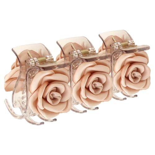 minkissy 3 Stück Teiliges Transparente Haarspangen Haarklammern mit Blumenmotiv Leichte Haarklammer für Damen Stabiler für Hochsteckfrisuren Geeignet für Partys und Hochzeiten von minkissy