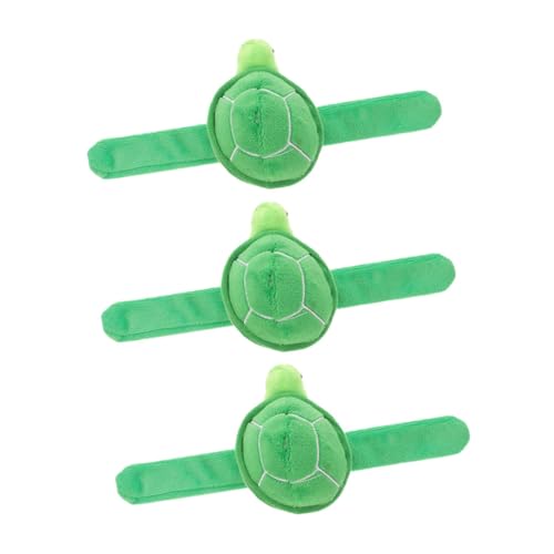 minkissy 3stücke Schildkröte Plüsch Slap-band Slap-armbänder Für Partytüten Süße Plüsch-slap-bänder Für Goodie-bags Tier-plüsch-slap-bänder Für Junge Mädchen Süße von minkissy