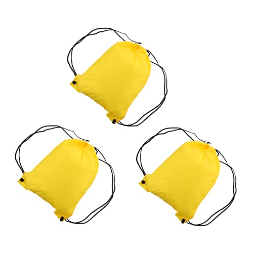 minkissy 3stücke Dicke Kordelzugrucksäcke wasserdichte Kordelzugtaschen Sport Reitrucksäcke Reitzubehör Leicht Robust Reißfest von minkissy