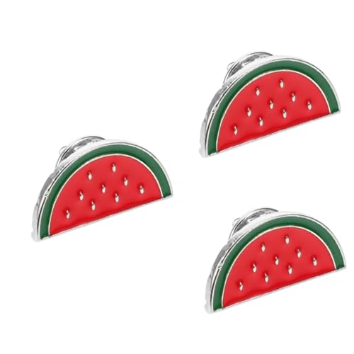 minkissy 3 Stück Wassermelonen Brosche Pin Leichter Schützender Cardigan Clip Modischer Schmuck für Damen Niedliche Cartoon Design Anstecknadel für Schal und Kleidungsdekoration von minkissy
