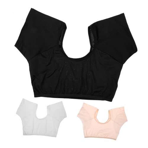 minkissy 3stücke Damen Achselpads Atmungsaktive Schweißunterhemden Für Sport Yoga Und Mit Integrierten Saugpads Für Und Mädchen Und Hautfarben von minkissy