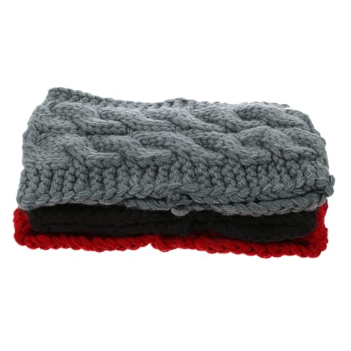 minkissy 3stücke Gestricktes Stirnband Breit Warm Für Damen Als Ohrenwärmer Für Winter Outdoor Aktivitäten Wie Skifahren Und Wandern Leicht Tragbar von minkissy