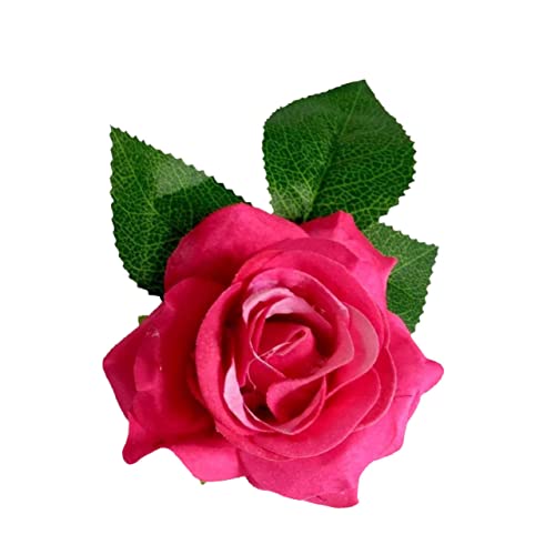 minkissy 3 Stück künstliche Blumen dekorative Haarspangen für Frauen Haarschmuck für Mädchen Rose Haardekoration Stoff Blumen Haarspangen Rose Brosche Rose Haarnadel für Mädchen Kopfbedeckung Blumen von minkissy