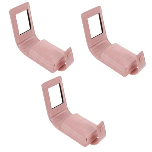 minkissy 3stücke Kosmetiktasche Mit Spiegel Lippenstiftetui Tragbare Make-up Aufbewahrung Für Damen Für Reisen Camping Und Partys Lippenstifte Süßes Design Zartrosa von minkissy