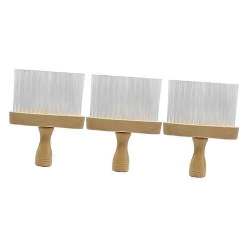 3 stücke gesicht bürste gesichts reinigung bürste barber rasieren pinsel schnurrbart pflege bürste hals reinigung duster haar schneiden kit gebrochene haare wolle bürste haare salon von minkissy