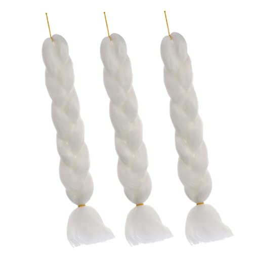 minkissy 3-teilige Zöpfe-perücke Jumbo-flechthaarfaser-extensions Haar-accessoires Für Mädchen Modische Haarzopf-extensions Für Partys Den Alltag Halloween von minkissy