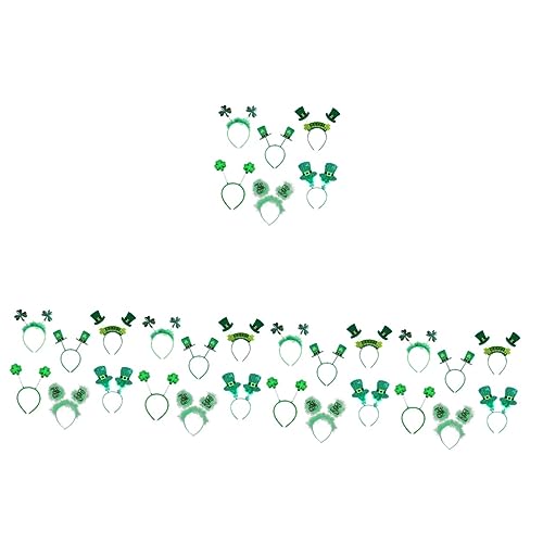 minkissy 30 Stk Irisches Stirnband Kleideraccessoires Haarschmuck Für Frauen Make-up-haarband Handgefertigte Haaraccessoires Grünes Bopper-stirnband St Patrick s Day Dekorationen Haarreifen von minkissy