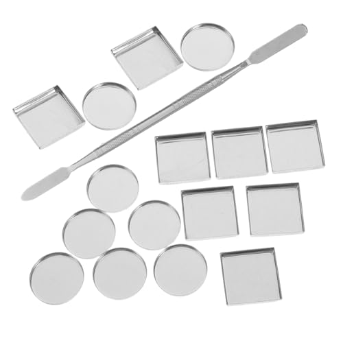 minkissy Metallpaletten-set 31-teilig Leere Pfannen Lidschattenpfannen Make-up Gepresstes Puder Rouge Lippenstift Organizer von minkissy