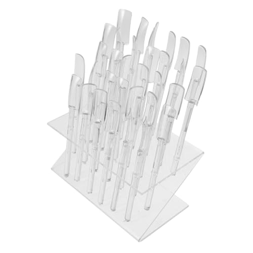 minkissy 32löcher Nagellack-präsentationsständer Mit Löchern Nagelprobenhalter Aus Kunststoff Zum Anzeigen Von Nagelproben Nagelanhängern Und Nagelfarben-organizer Für von minkissy