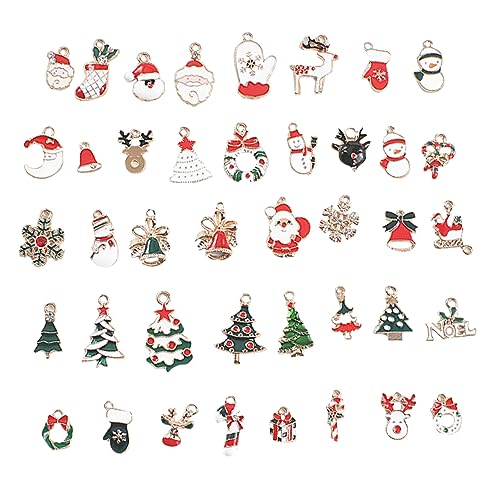 minkissy 38 Stück Teiliges Weihnachts Ohrring Deko mit Tropfenanhängern Bunte Ohrschmuck Pendants für Damen Vielseitig Kombinierbar zu Jeans Shirts und Festtagslooks für Xmas Partys und von minkissy
