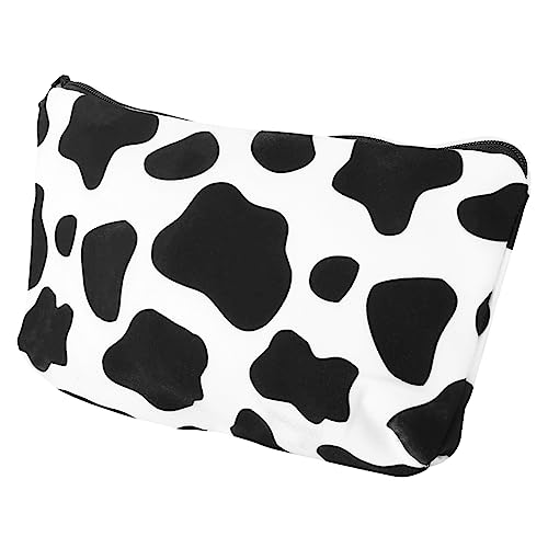 minkissy Kuhmuster Kosmetiktasche Schminktasche Aufbewahrungstasche Für Damen Mit Dekorativer Waschtasche Für Reisen Und Zuhause von minkissy