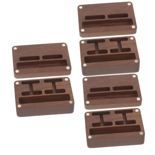 minkissy 3Er-Packung Manschettenknopfbox aus Walnussholz Männer Boxen mit Deckel schmuckkasten holz schmuckbox holz Krawattenklammerboxen für Schmuckgeschenke Tragbare Krawattenklammerboxen von minkissy