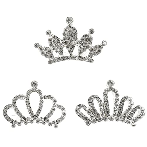 minkissy 3St Kinderhaaraccessoires für Mädchen Mädchen-Tiara-Haarkamm Kämme kleines Diadem aus Strass kleine mädchen strass tiara Diamant Kopfbedeckung Kleine Haarnadel Haarschmuck Baby von minkissy