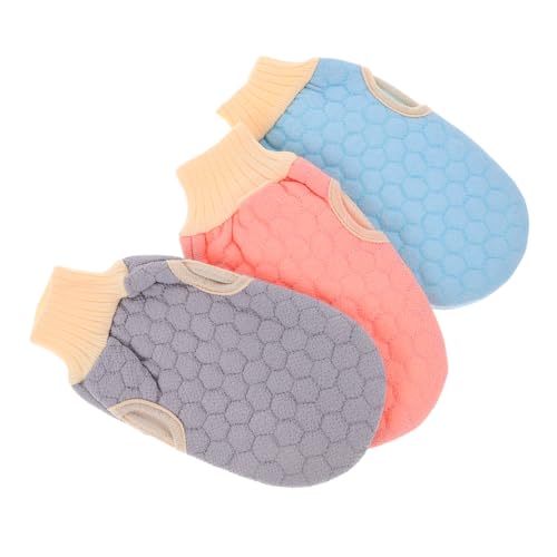 minkissy 3stücke Duschhandschuhe Für Peeling Körperpeeling-handschuhe Natürliche Netzschwämme Für Tiefenreinigung Geeignet Für Männer Und Frauen in Blau Rosa von minkissy