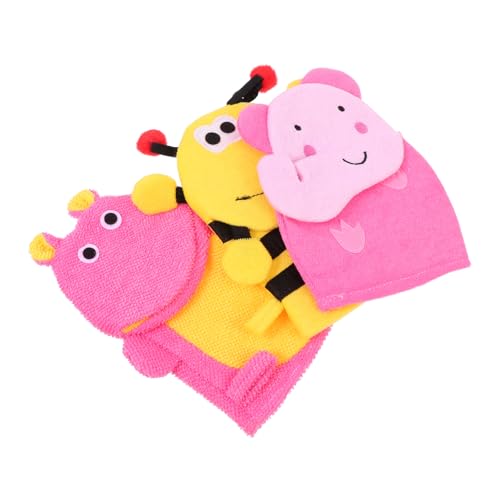 minkissy 3stücke Teiliges Cartoon Tierform Waschhandschuhe Lustige Duschschwämme Für Junge Mädchen Sanftes Peeling Für Junge Mädchen Geeignet Für Kleinkinder Und Erwachsene Leichte von minkissy