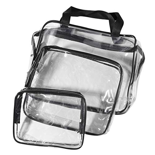 minkissy 3stücke wasserdichte Make-up Tasche Transparente Kosmetik Tasche Reise Handtasche Toilettenartikel Lagerung Für Frauen Männer Zuhause Reisen Camping von minkissy