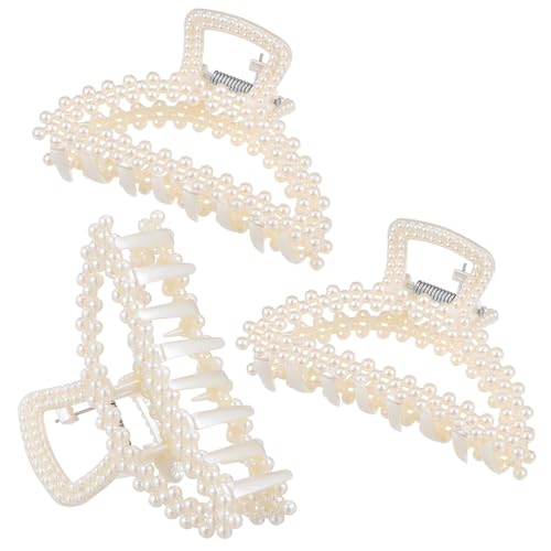 minkissy 3stücke Perlen-haarklammern Mit Starkem Für Damen Haarschmuck Für Feines Und Dickes Haar Haarspangen Für Hochzeit Und Alltag Langlebige Klammern Für Pferdeschwanzhalter minkissy 3stücke Perlen-haarklammern Mit Starkem Für Damen Haarschmuck Für Feines Und Dickes Haar Haarspangen Für Hochzeit Und Alltag Langlebige Klammern Für Pferdeschwanzhalter von minkissy