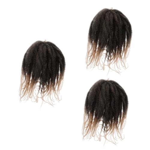 minkissy 3St Raupe Dreadlocks Perücke gästekarten hochzeit haarreif hochzeit braut Partys weddin Häkelnadeln lockige Perücke falsche Zöpfe Häkelzöpfe Locken andere Perücken große Raupe Frau von minkissy