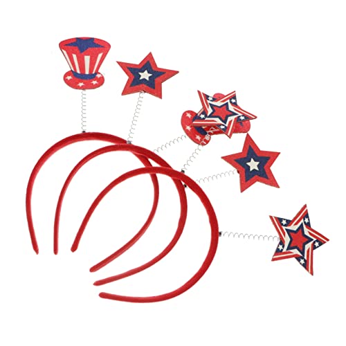 minkissy Verschiedene Haarbänder Mit Frühlingssternen Kopfschmuck Zum Unabhängigkeitstag Stilvolle Spa-stirnbänder Für Frauen Jungen Und Mädchen Familie von minkissy