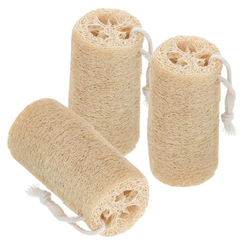 minkissy 3Stücke Luffa Duschschwämme Hautfreundlicher Peelingschwamm Für Körperpflege Langlebig Für Sanfte Reinigung Für Männer von minkissy