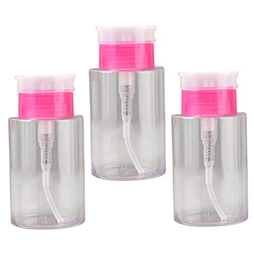 minkissy 3-teilige Toilettenartikelflaschen Flüssigseifenspender Pumppresse Flüssigkeitsspender Nachfüllbare Pressflaschen Nagellackentferner-spender 150 Ml Make-up-entferner- von minkissy
