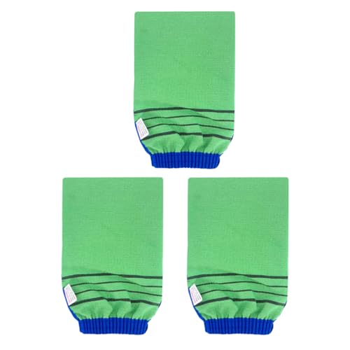 minkissy 3pcs Peeling Zurück Dusche Handtuch Mitts Schlamm Schrubben Handtuch Körper Haut-freundliche Bad Handschuh von minkissy