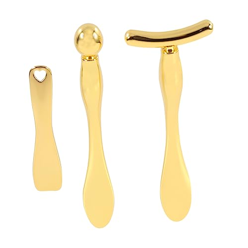minkissy 3stücke Augenmassagestab Aus Gesichtscremelöffel Make-up-löffel Schönheitslöffel Löffel Für Augenpflege Kompakt Und Tragbar Für Handtasche Hosentasche Oder Tasche von minkissy